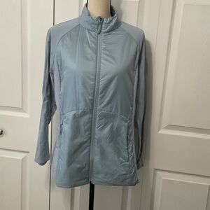 NWOT 32 Degrees Women's Sky Blue Packable Zippered Utility Jacket, Large
